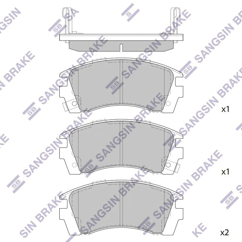 Колодки тормозные SANGSIN BRAKE NISSAN Sunny N14 пер