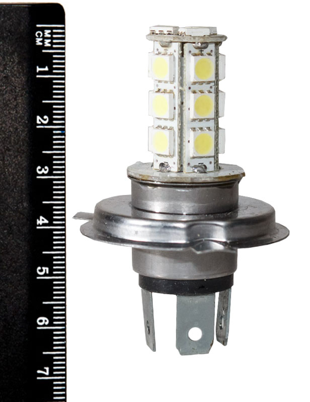 Лампа светодиод Н4 12 V 18 SMD (5050) белый NOVA-PRO/DINWARD в уп.