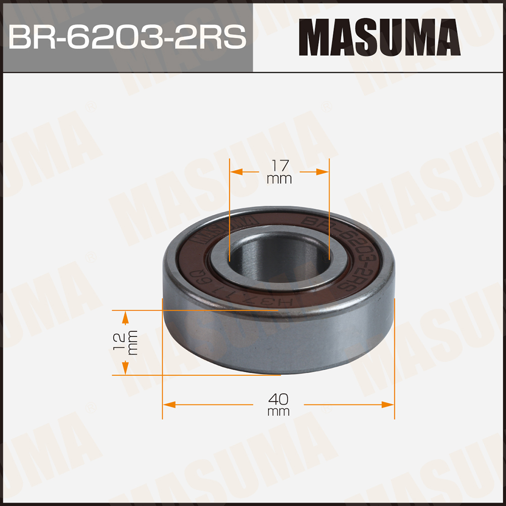Подшипник шариковый , 17x40x12 Masuma