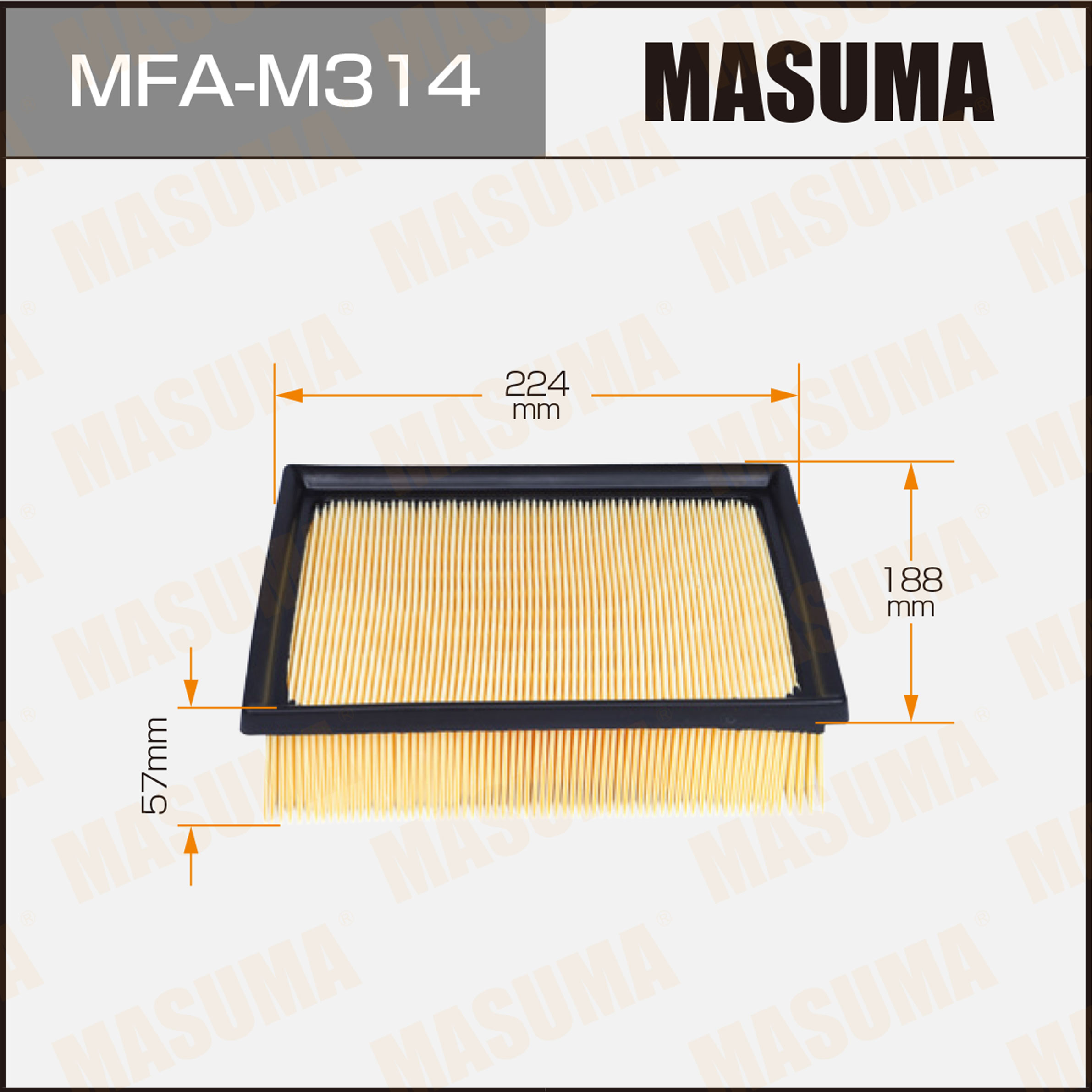 Фильтр воздушный Mitsubishi Eclips Cross (GK) 18- (1.5T 4B40) Masuma