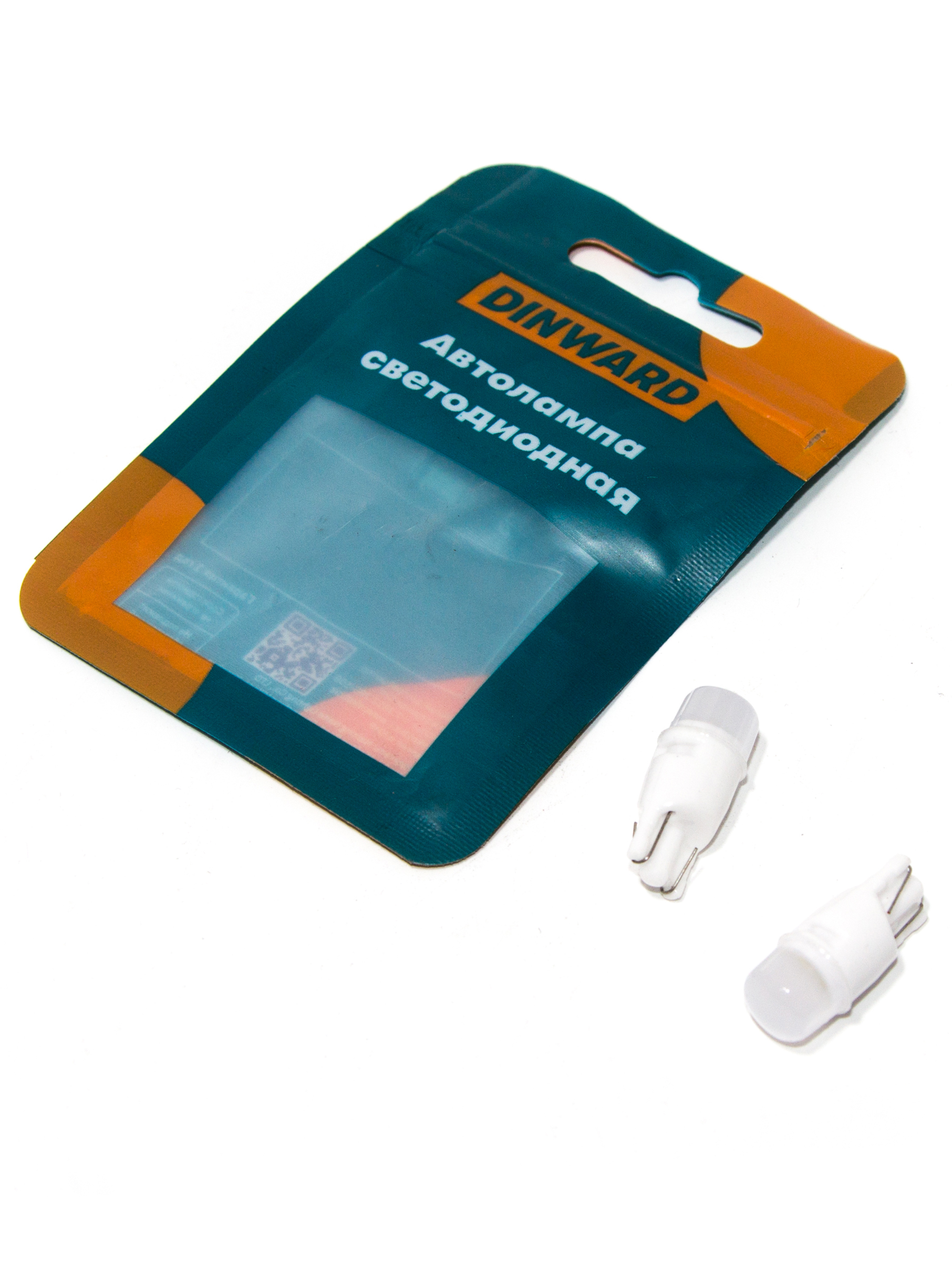 Лампа светодиод 12-5 б/ц (габарит) W2.1X9.5d белая 2SMD (2835) PH CER CC DINWARD (к-т=2шт)