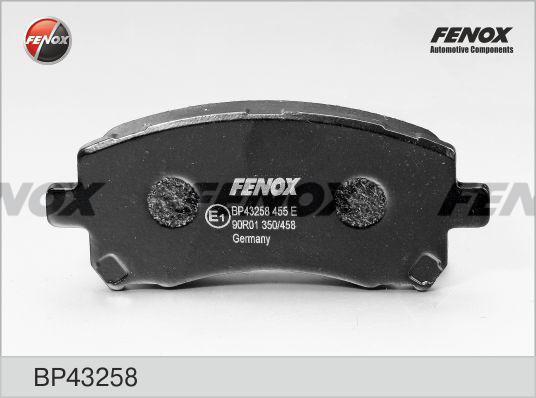 Колодки тормозные Subaru Forester (SF) 97-, Impreza 96-, Legacy 95-03 передние \ FENOX BP43258