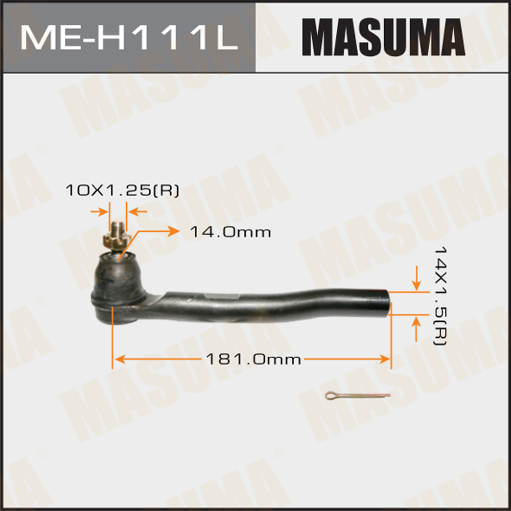 Наконечник рулевой Honda Jazz/Fit 08-13, CITY 09- MASUMA левый