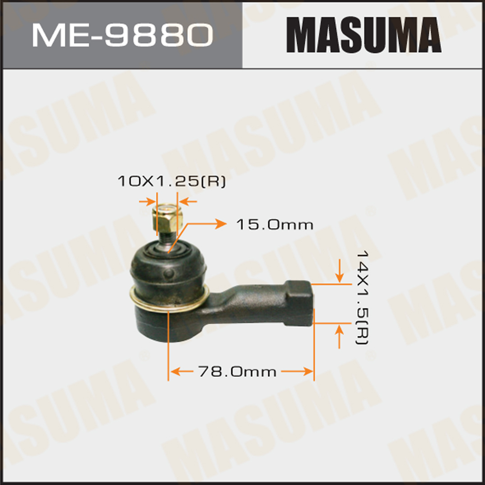 Наконечник рулевой Mitsubishi ASX 10-, Lancer (CY) 08-, Outlander (CU, CW) 06-; Citroen; Peugeot Masuma