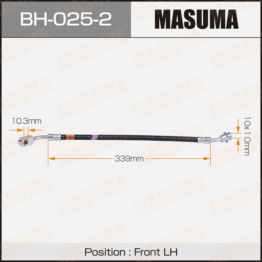 Шланг тормозной N-/front/Terrano, Datsun #D21 4WD LH Masuma 