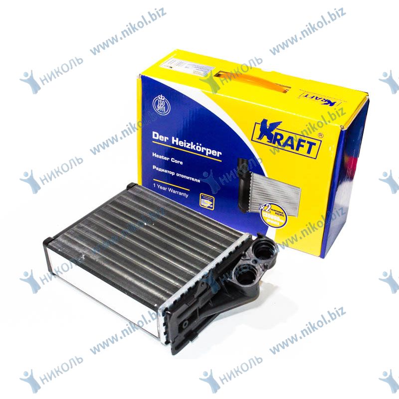Радиатор отопителя Renault Logan (2004-)1.4i/1.6i,, Largus, Duster (10-),алюм. KRAFT 6001547484