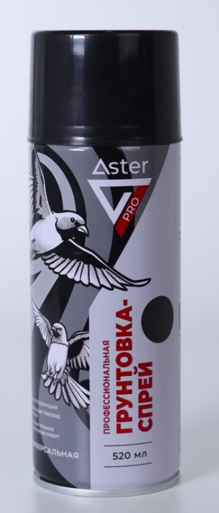 Грунт аэрозоль черный 520 мл Aster