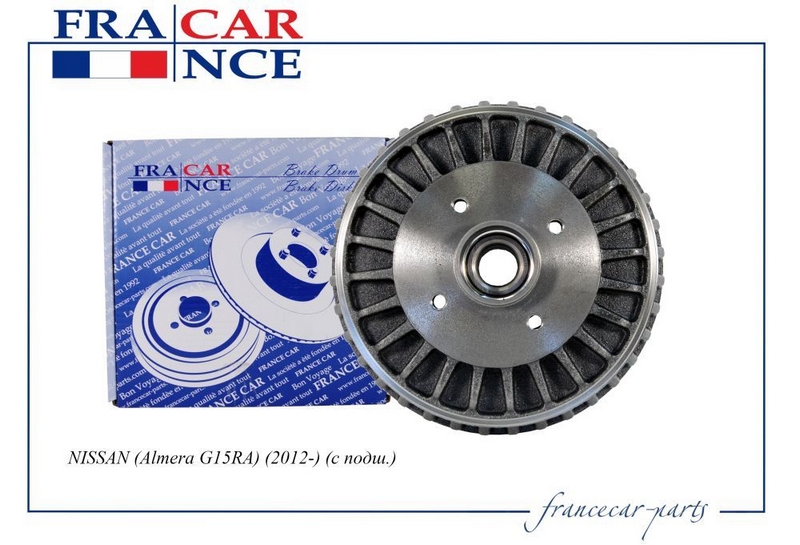 Барабан тормозной для а/м Lada Largus 12-, Renault Logan 04- (с подшип. без ABS) \ FRANCECAR FCRBD113