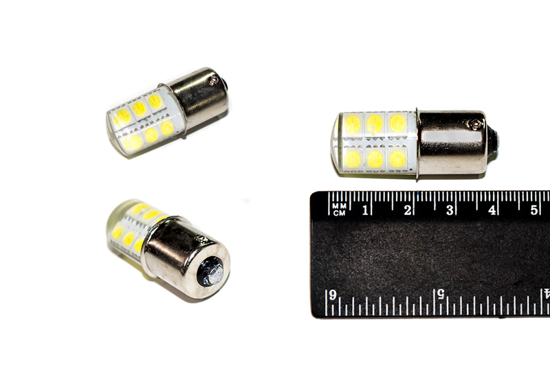 Лампа светодиод 12-21 (стоп, габарит) бел. 6SMD (5050) силикон BA15s NOVA-PRO/DINWARD (крат_уп_10шт)