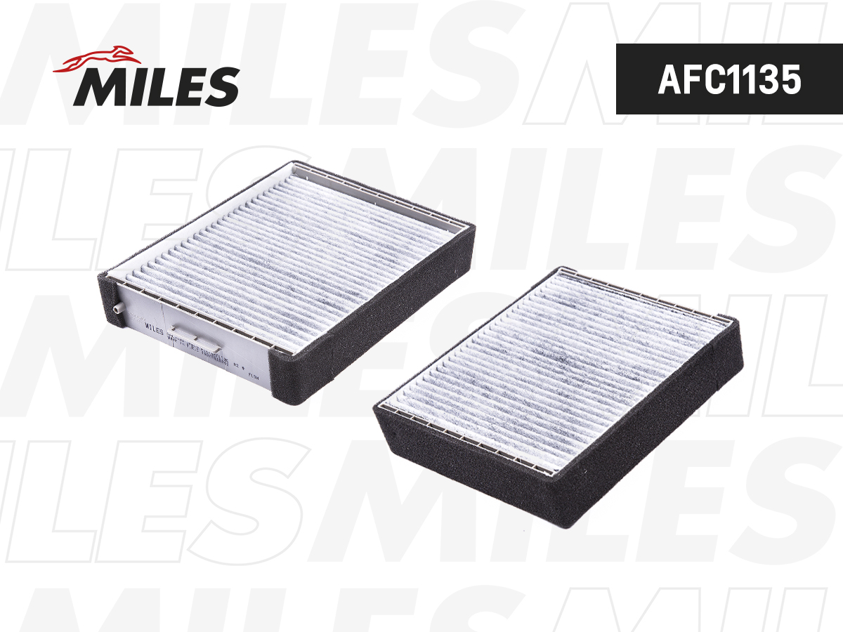 Фильтр салона Hyundai Santa Fe I 00-06, Sonata IV 01-05, Trajet 00-08; Kia Sorento 02-06 Miles угольный