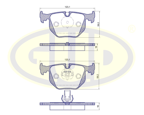 Колодки тормозные зад BMW E38 2.8/4.0/5.0/2.5TDS/3.0D 95-01/E46 M3 3.2 00-_G.U.D