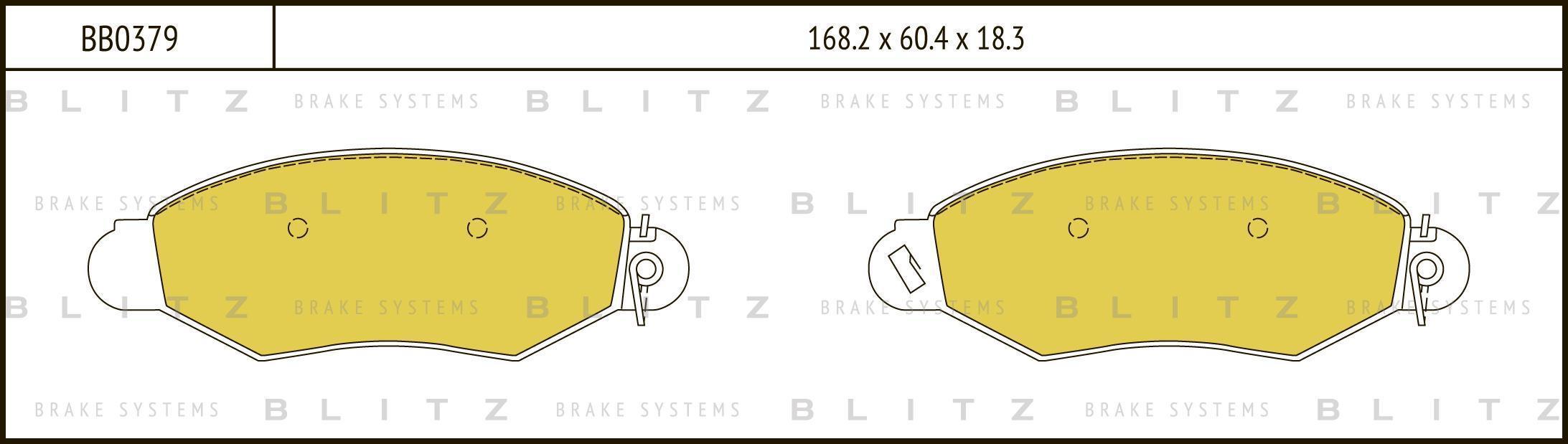 Колодки тормозные дисковые передние LDV Maxus 05-> BLITZ