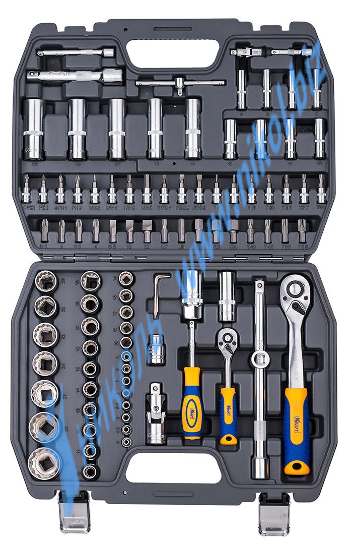 Набор инструмента KRAFT 94 пр 1/2", 1/4" 12 гр.