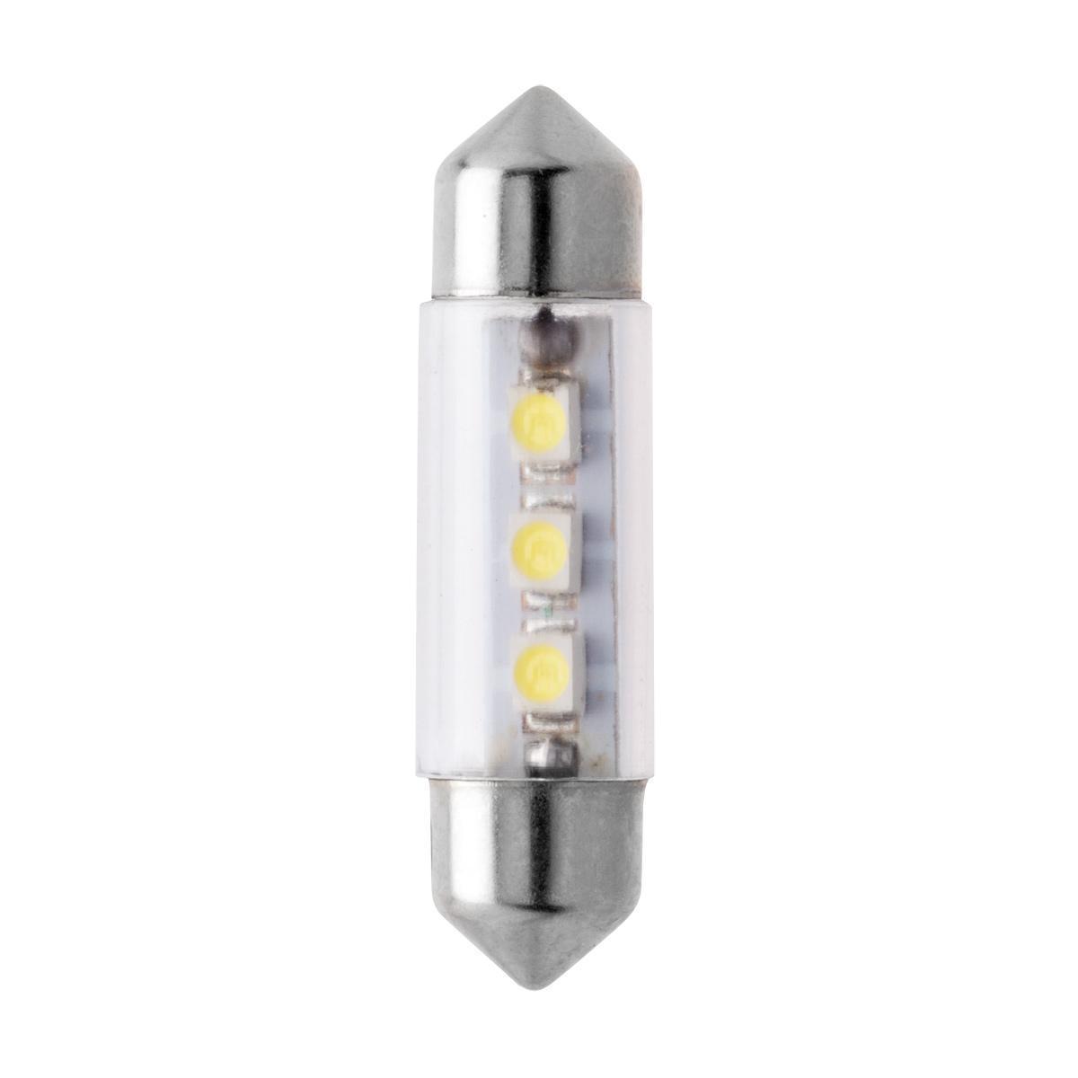 Лампа светодиодная 12V 10W салонный 36 мм белый 3 SMD 10 шт. Маяк