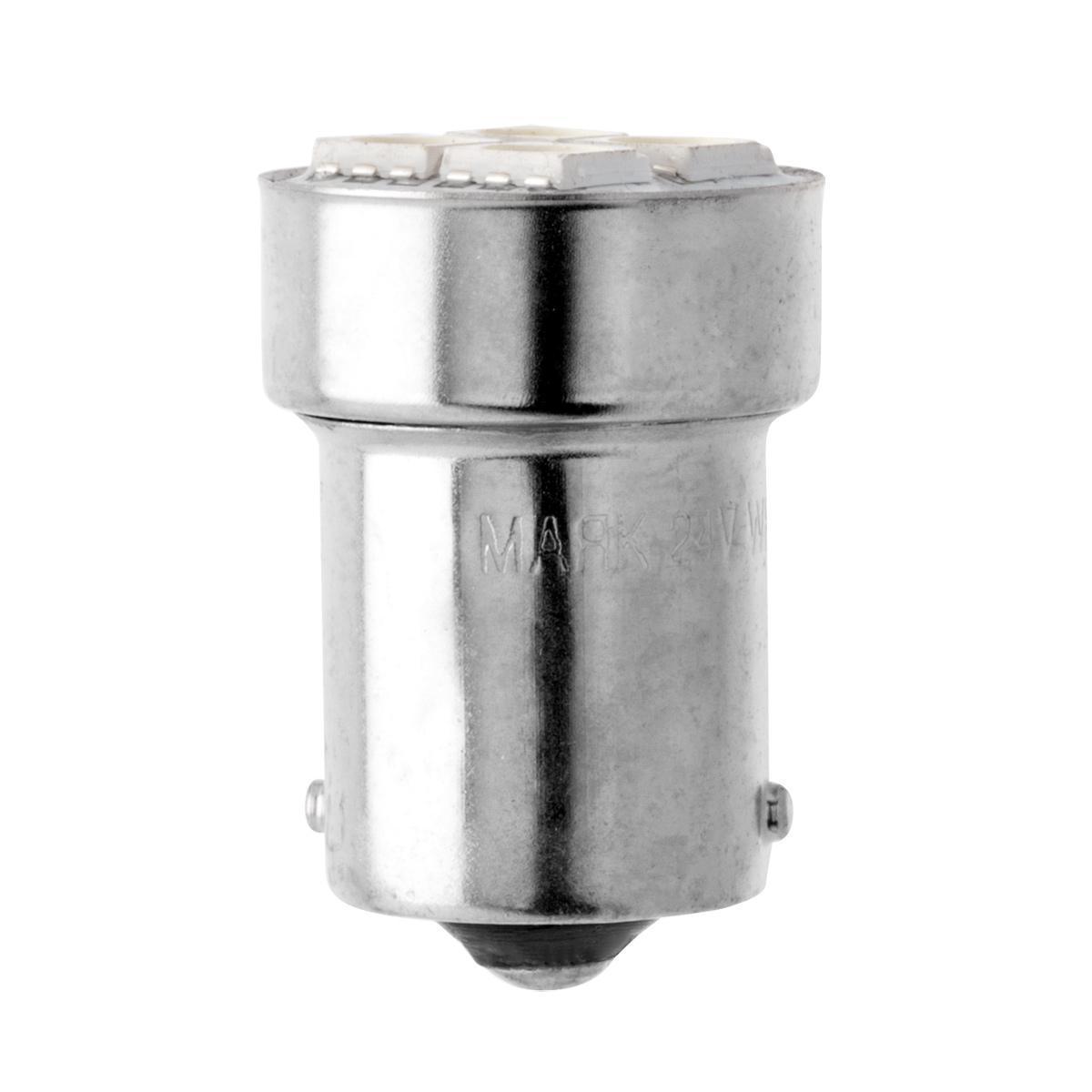 Лампа светодиодная 24V 21W металлический цоколь 1-конт. белый 4 SMD (поворот) Т15 10 шт. Маяк