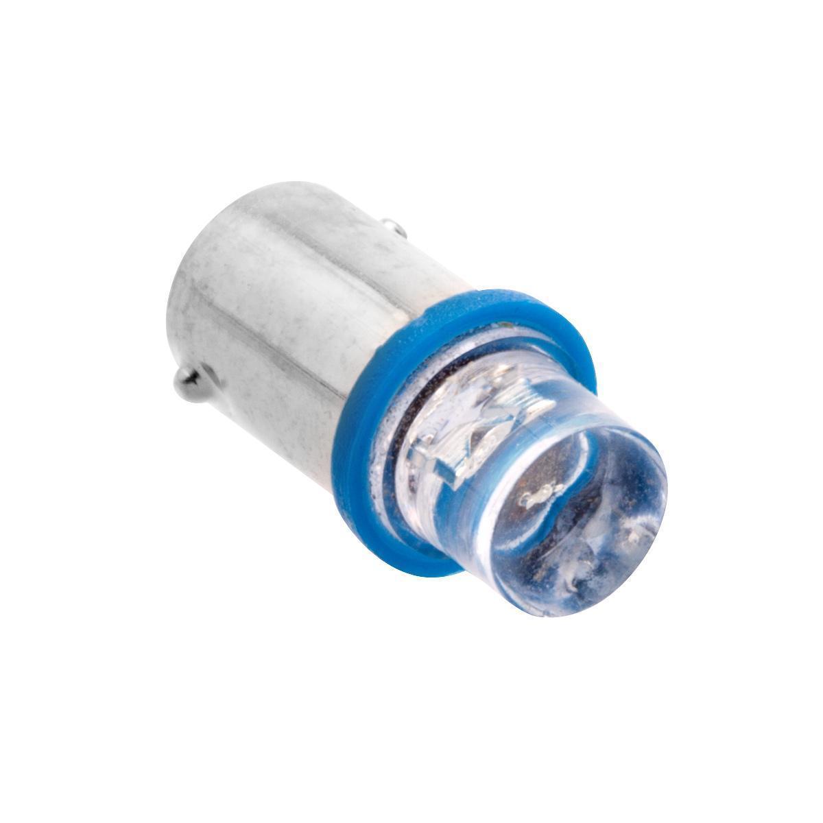 Лампа светодиодная 12V 4W металлический цоколь синий 1 LED 10 шт. Маяк