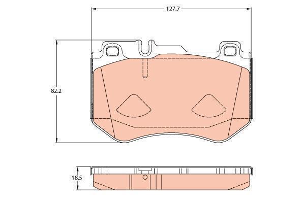 Колодки тормозные MB C-Class W205 13- 16 передние TRW