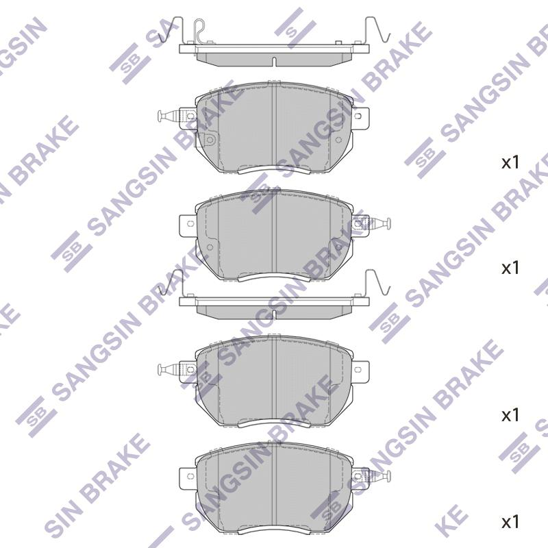 Колодки тормозные SANGSIN BRAKE NISSAN MURANO 03-07/INFINITI FX35 03-05 пер