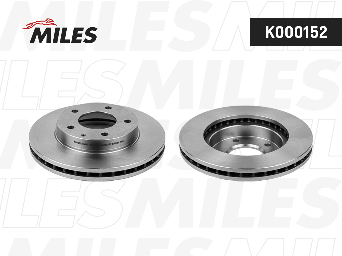 Диск тормозной Mazda 626 1.8-2.0 91-02, Premacy 1.8-2.0 99- передний Miles