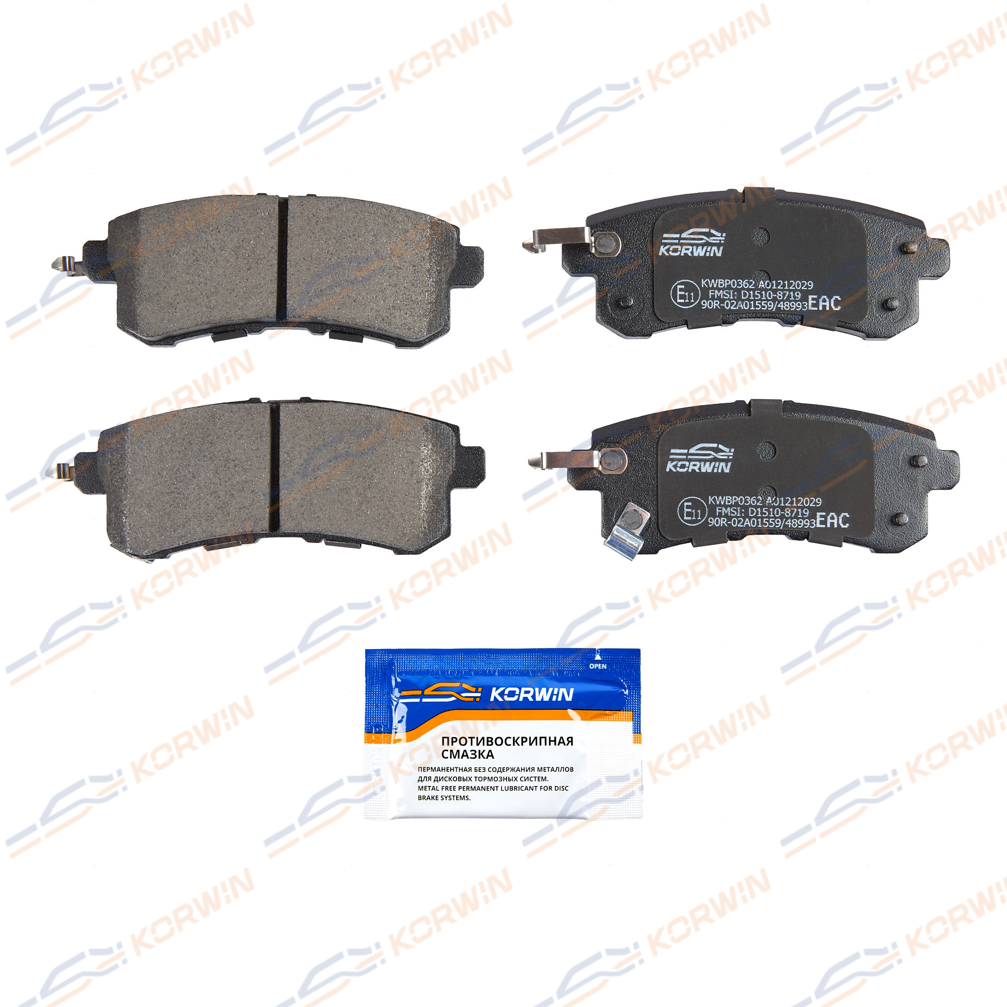 Колодки тормозные зад. Infiniti QX56 (Z62) 10-/QX80 (Z62) 13-/Nissan Patrol 10-_KORWIN
