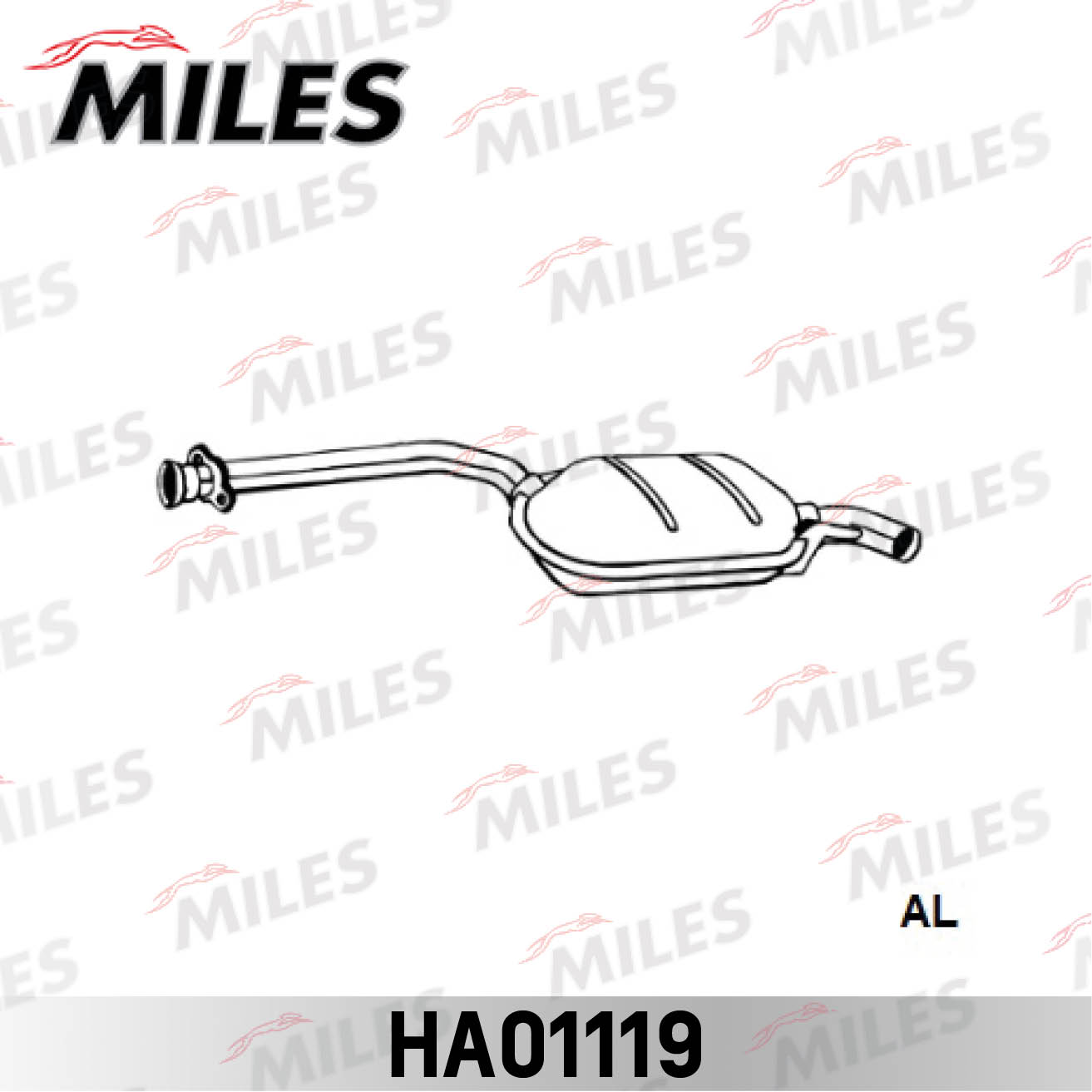 Глушитель MILES Резонатор (сталь с алюминизированным покрытием)
