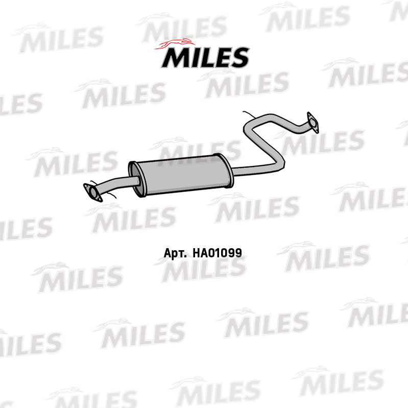 Глушитель MILES Резонатор HYUNDAI ACCENT 1.3-1.5 99-