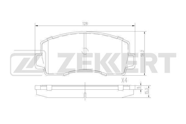 Колодки тормозные Toyota Celica (A20, A40) 78-, Mark II (X70) 84- Zekkert BS3028