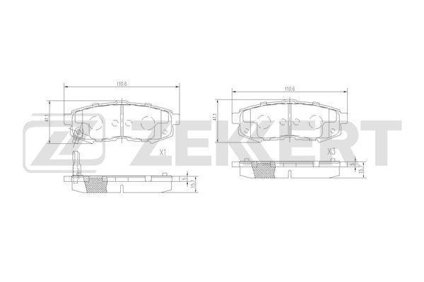 Колодки тормозные Mazda MPV II 02- Zekkert BS3040