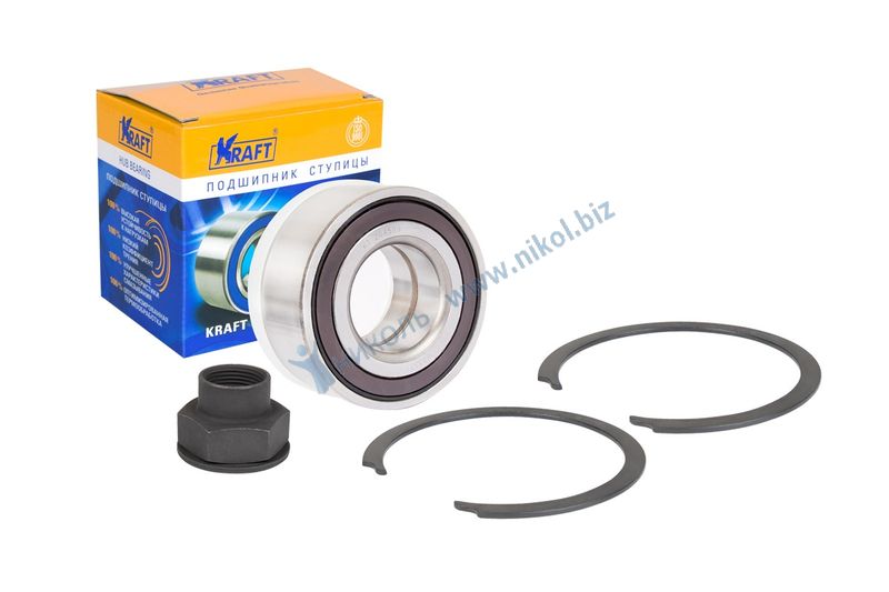 Подшипник ступицы Opel Corsa D (06-) 1.0-1.4, Alfa Romeo (11-) 1.4 передней (рем. к-т) KRAFT 1603337