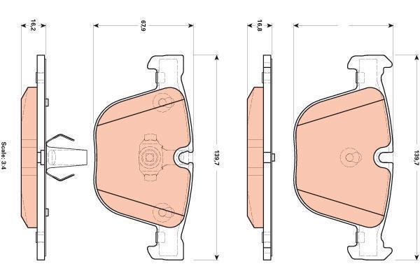 Колодки тормозные BMW X5/X6 E70/E71/F15/F16 - задние спорт пакет TRW