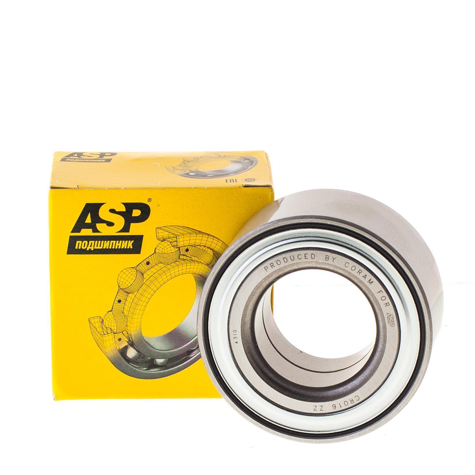 Подшипник ступицы для а/м Lada Largus, Vesta, Xray; Renault Logan 04-; АЗЛК 2141 передней (-ABS) ASP