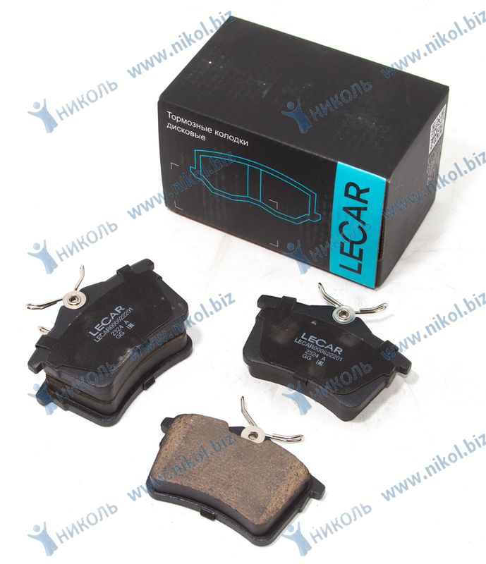Колодка торм. задн. Peugeot 308 07-, Partner 08-, Citroen Berlingo 08- LECAR