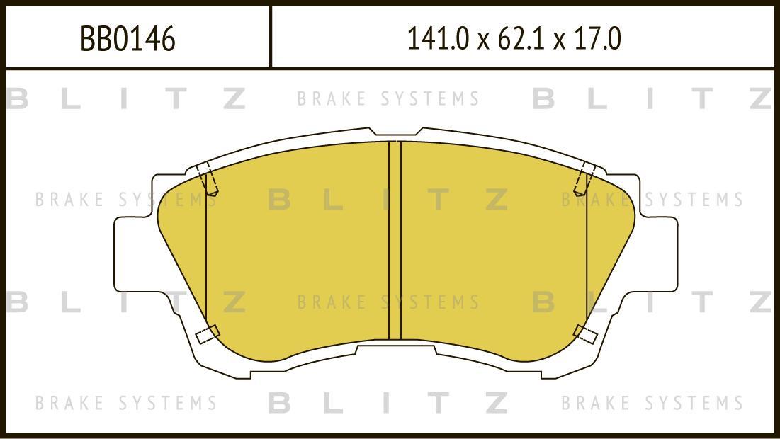 Колодки тормозные дисковые передние TOYOTA Camry/Celica 91-> LEXUS ES/LS 91-> BLITZ