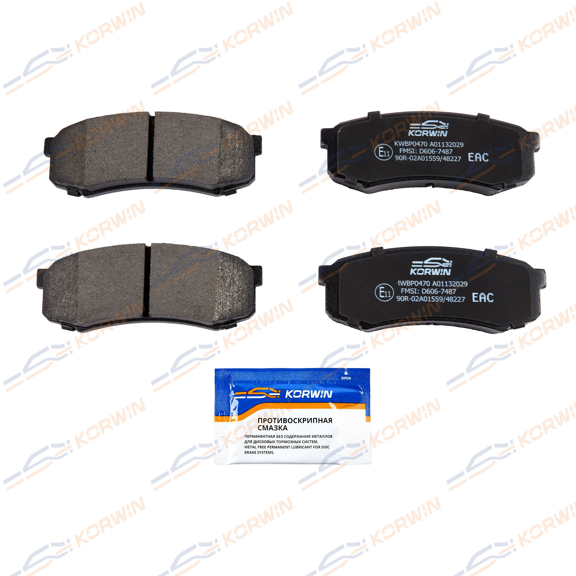 Колодки тормозные зад. Mitsubishi Pajero 06-/Toyota LC Prado (J120/J150) 02-_KORWIN