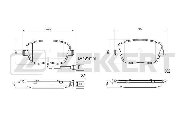 Колодки торм. диск. передн. Skoda Fabia (6Y2 6Y3 6Y5) 01- Fabia (542 545) 07- VW Polo IV 02-