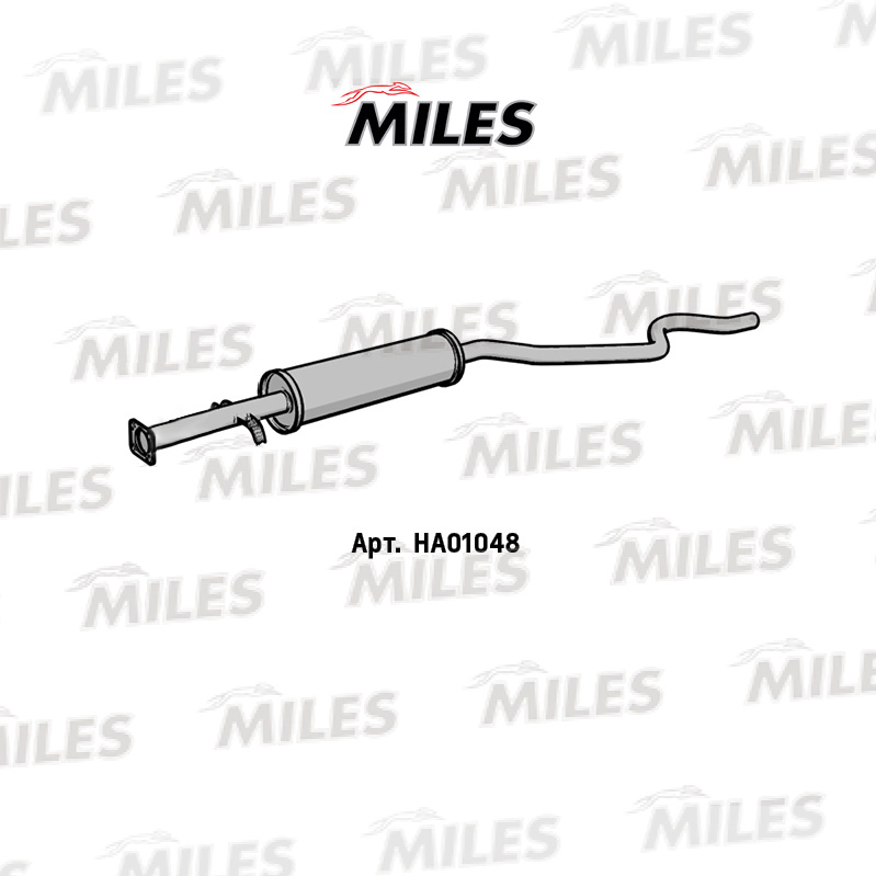 Глушитель MILES Резонатор без кат.(сталь)