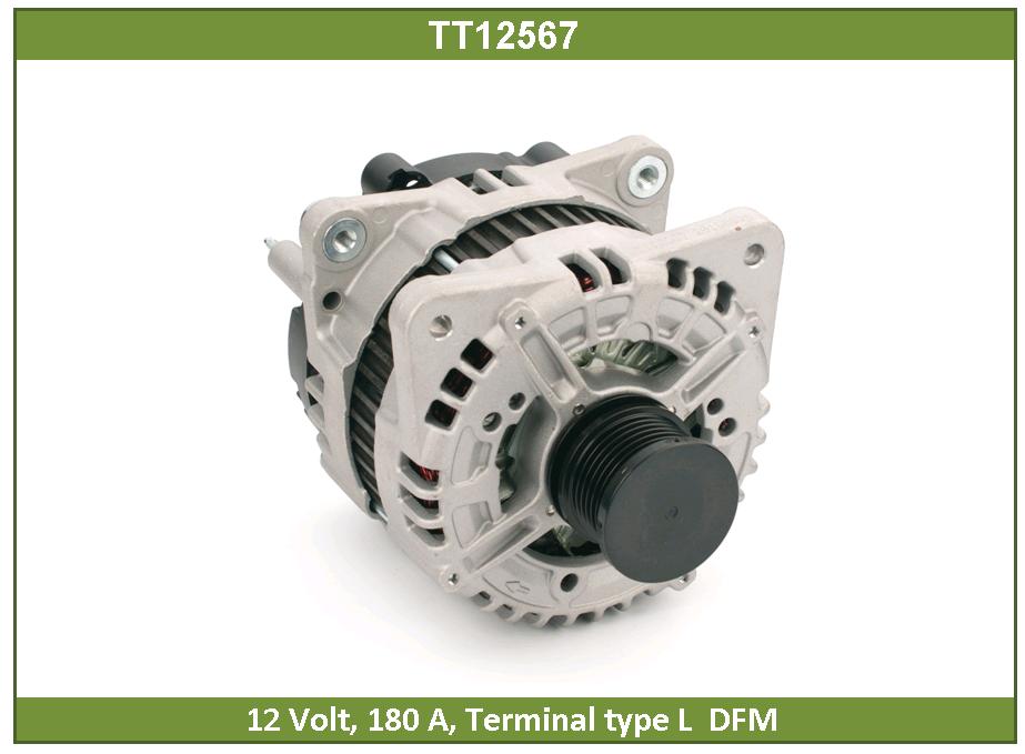 Генератор VW PASSAT, CC, MULTIVAN, TRANSPORTER 2005- 180A, 6-Groove Clutch Pulley Tesla Technics