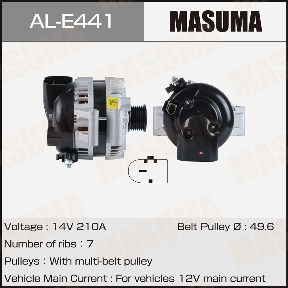 Генератор BMW / N63B44, S63B44 (14V/210A) Masuma