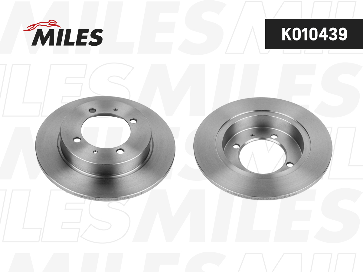 Диск тормозной Mitsubishi Carisma 95-03 R14; Volvo S40/V40 95-03 задний Miles