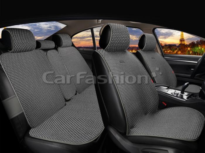 Накидка на сиденье CarFashion Kant Plus комплект шелк темно-серый