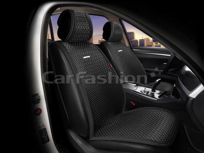 Накидка на сиденье CarFashion Breeze передняя 4 пр. шелк черный