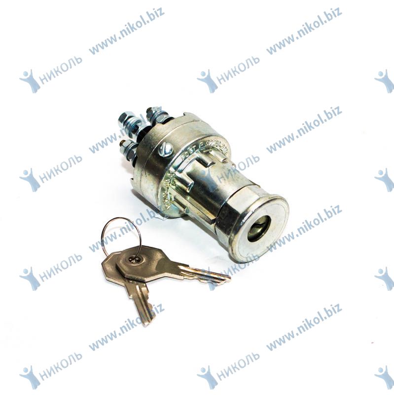 Замок зажигания Г-, УАЗ,ПАЗ, Г-53, М-412 (металл.хром.) Шанс Плюс