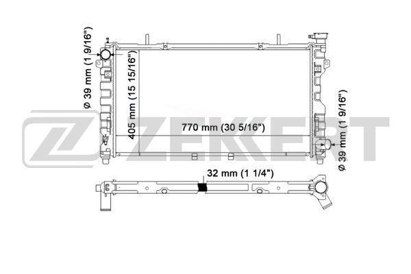 Радиатор ZEKKERT MK1546 Chrysler Voyager IV 00-