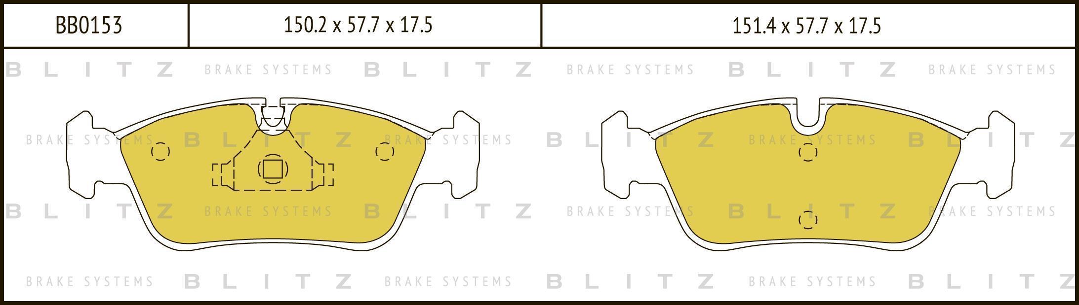 Колодки тормозные дисковые передние BMW 3(E36) 92-> BLITZ