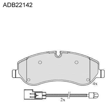 Колодки тормозные Ford Transit 13- передние Allied Nippon ADB 22142