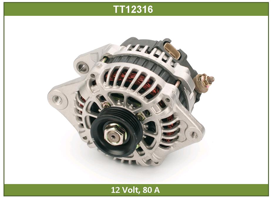 Генератор Kia Spectra 06-, Rio 00- 1.6i 80A, 4-Groove Tesla Technics