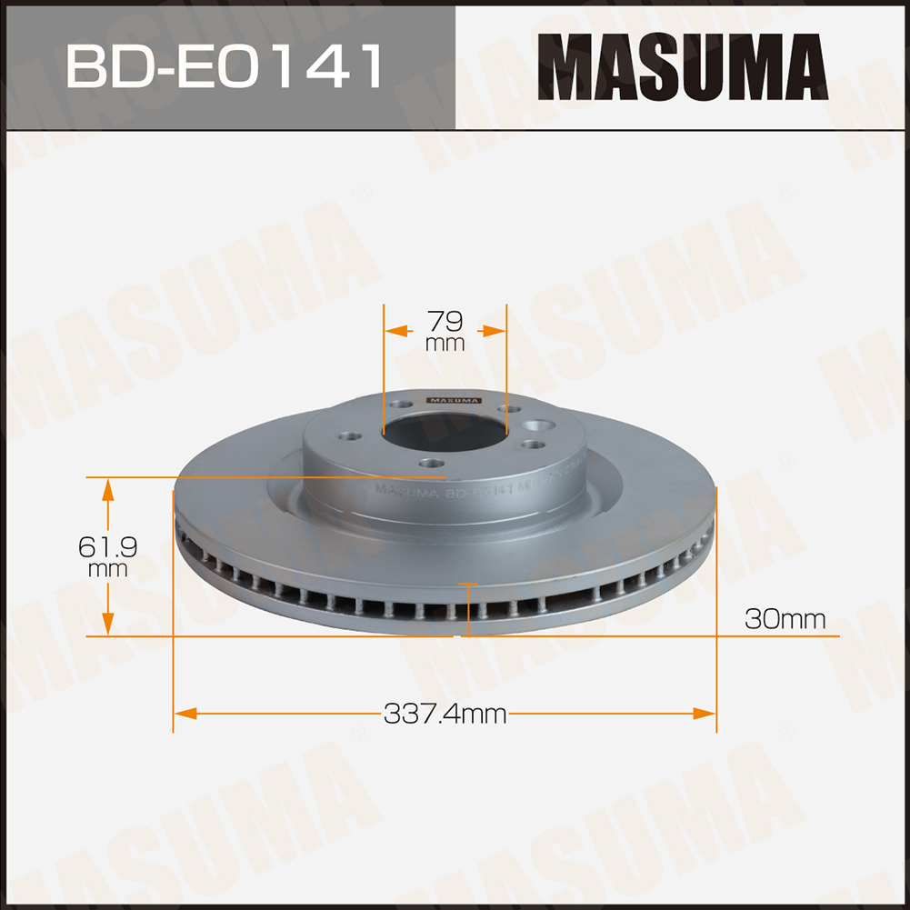 Диск тормозной LANDROVER DISCOVERY 04-09 передний Masuma