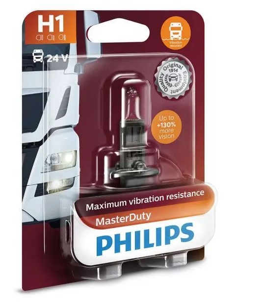 Лампа 24 В H1 70 Вт MasterDuty галогенная блистер Philips 