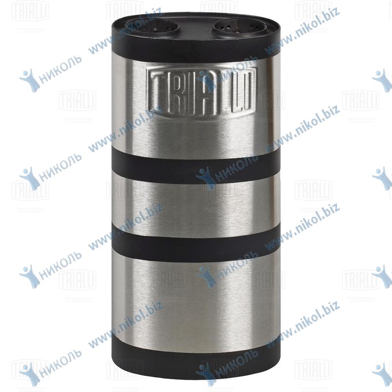 Глушитель универсальный овал 105*170, L380/63-52 1+2 с камерой нерж Trialli