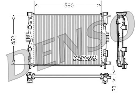 Радиатор DENSO RENAULT: MEGANE II (BM0/1, CM0/1) 1.4 16V/1.4 16V (BM0B, CM0B)/1.6/1.6 16V/1.6 16V (BM